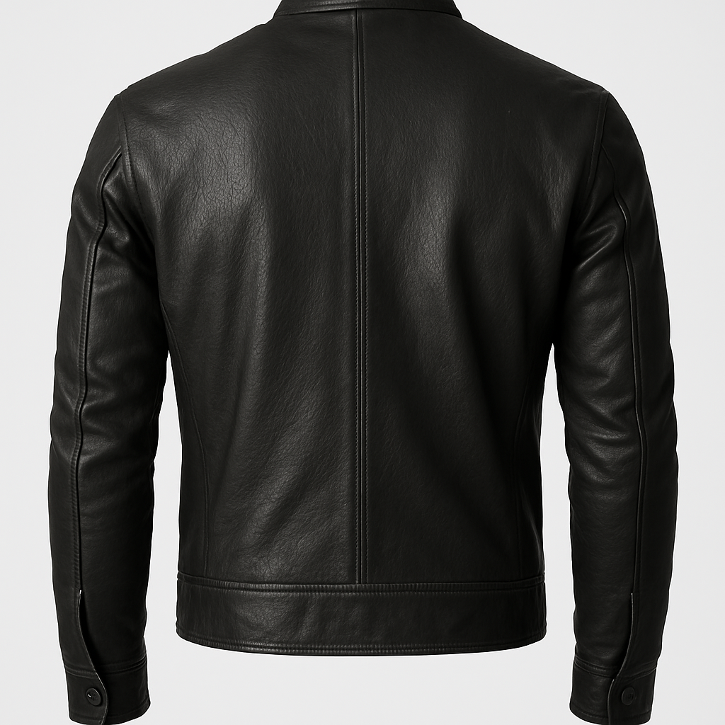 JetForm™ – Black Lambskin Racer Jacket