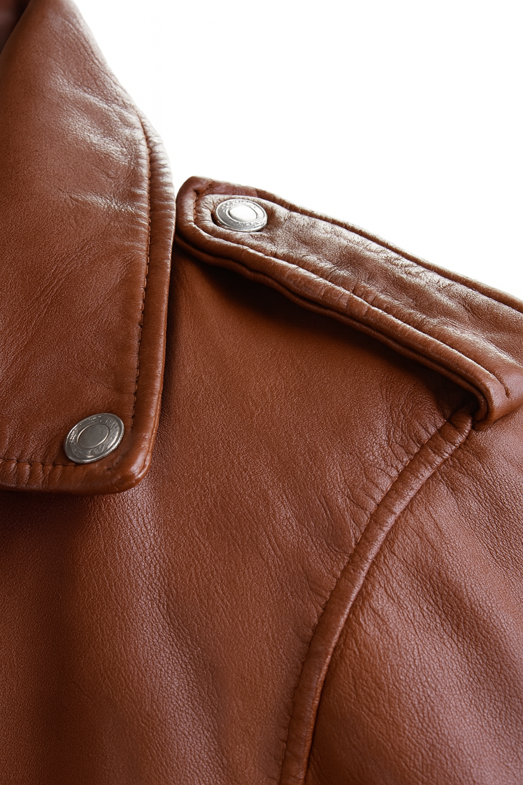 Midnight Rebel Moto Jacket close-up of shoulder epaulet.